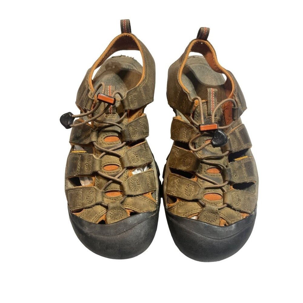 Keen Clearwater Men's CNX Leather Hiking Waterproof Sandals Green Size 11